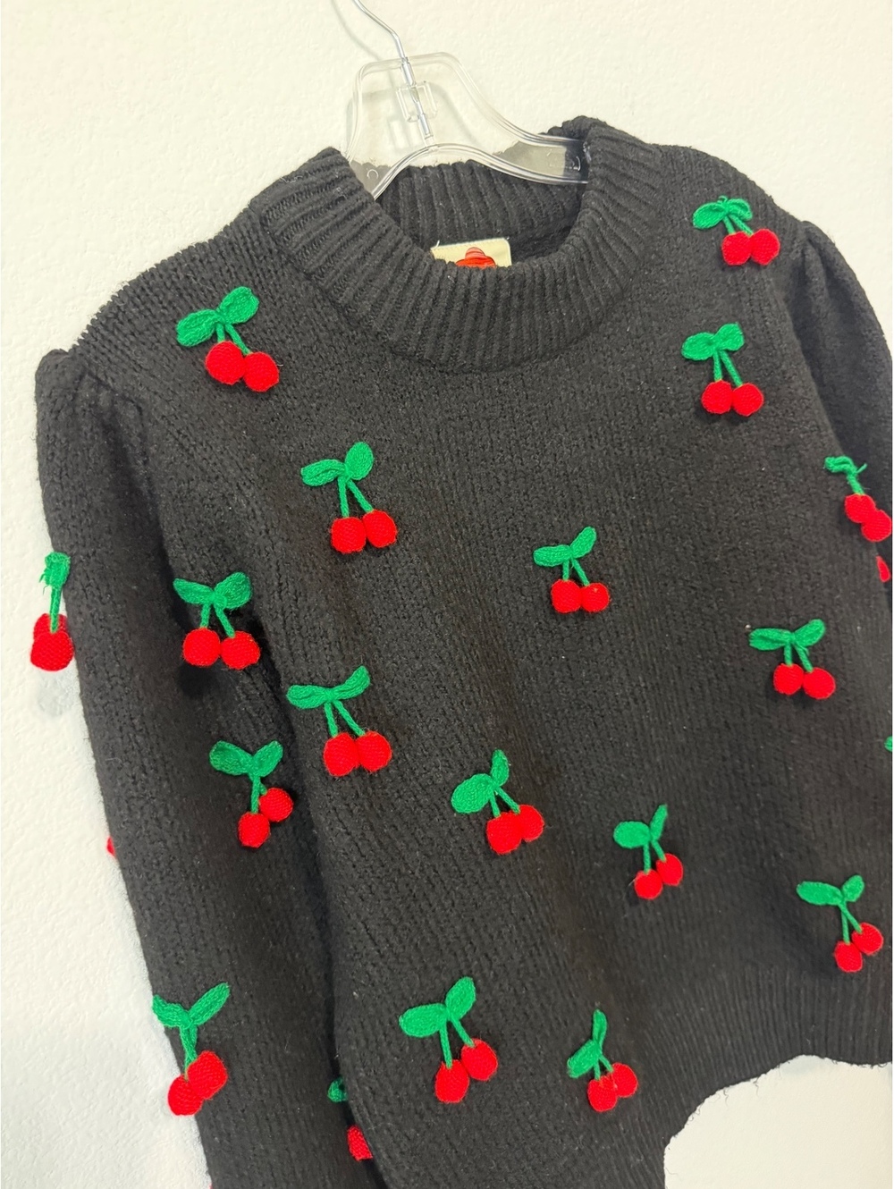 Farm Rio Crew Neck Long Sleeve Pom-Pom Pullover Sweater Women's Size M - Picture 4 of 10